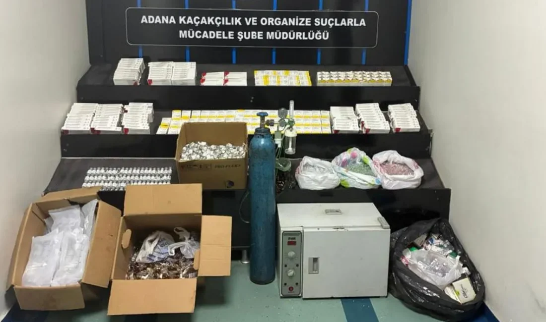Adana’nın Seyhan ilçesinde bir eve düzenlenen operasyonda binlerce kaçak tıbbi
