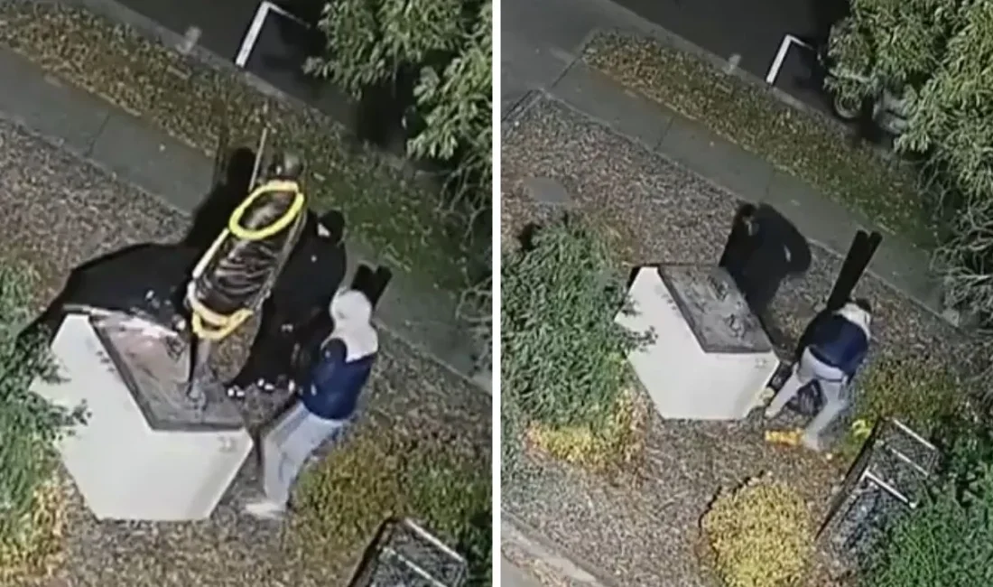 Melbourne'de hırsızlar, 400 kilogram ağırlığındaki bronz Mahatma Gandhi heykelini taşlama