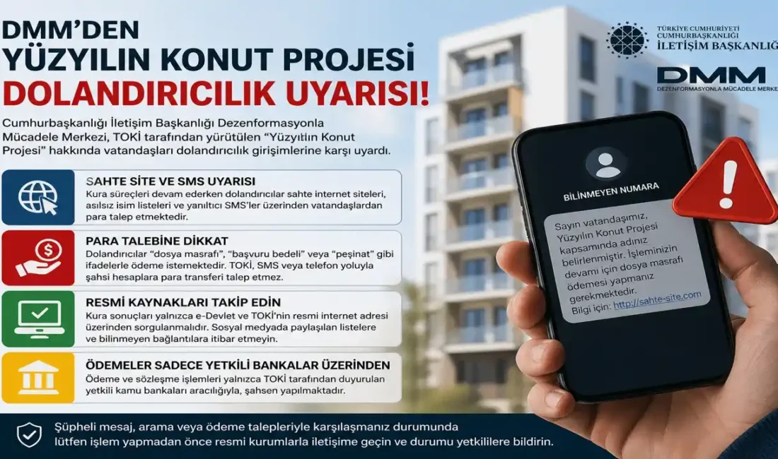 DMM, TOKİ’nin “Yüzyılın Konut Projesi” kura süreci devam ederken vatandaşları