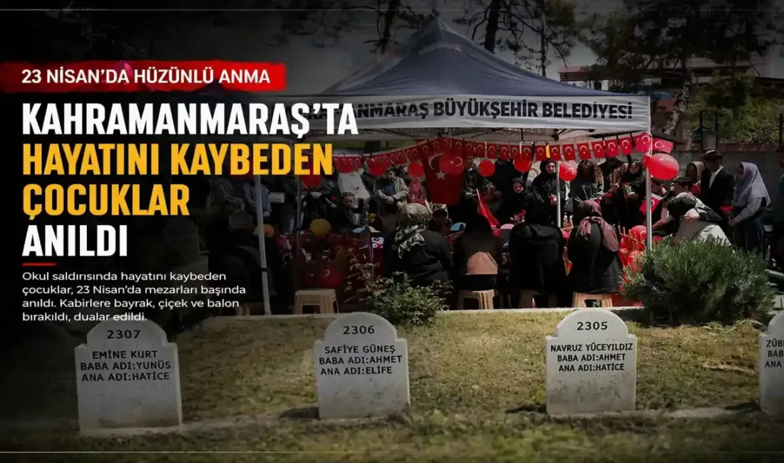 Kahramanmaraş’ta silahlı saldırıda hayatını kaybeden öğrenciler için 23 Nisan’da anma