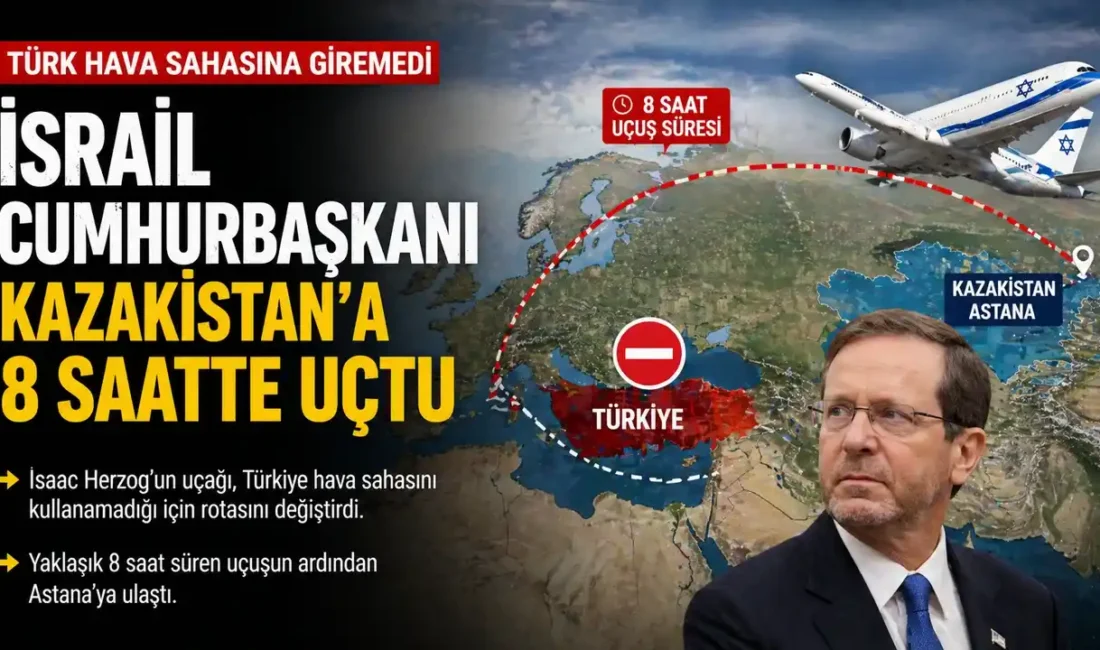 İsrail Cumhurbaşkanı Isaac Herzog’un uçağının Türkiye hava sahasını kullanamaması nedeniyle