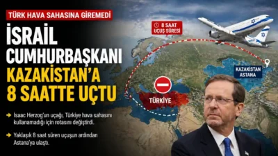 İsrail Cumhurbaşkanı Isaac Herzog’un uçağının Türkiye hava sahasını kullanamaması nedeniyle