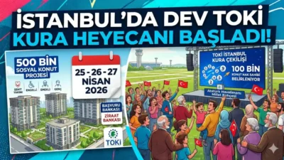 TOKİ’nin İstanbul’da hayata geçireceği 100 bin sosyal konut projesinde kura