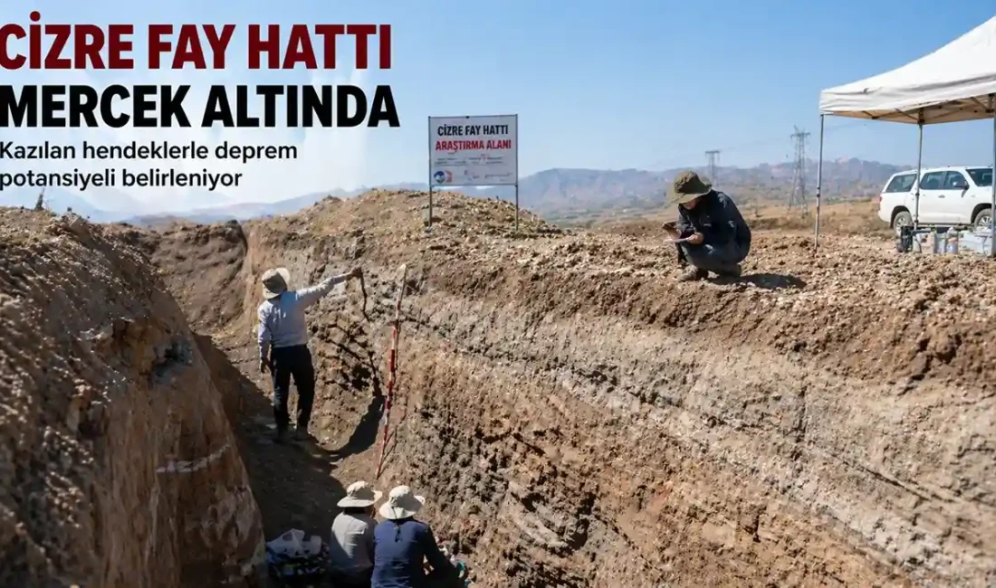 Şırnak’ta kazılan hendeklerle Cizre Fay Hattı’nın geçmiş depremleri ve yeni