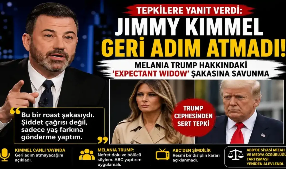 ABD’li sunucu Jimmy Kimmel, Melania Trump hakkında yaptığı “expectant widow”