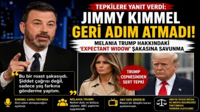 ABD’li sunucu Jimmy Kimmel, Melania Trump hakkında yaptığı “expectant widow”