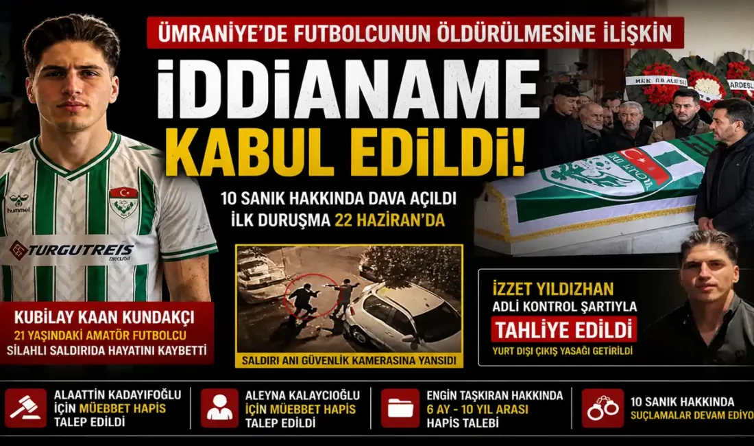 Ümraniye’de amatör futbolcu Kubilay Kaan Kundakçı’nın silahlı saldırıda öldürülmesine ilişkin