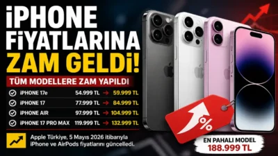 Apple Türkiye, iPhone 17 serisi başta olmak üzere birçok ürünün