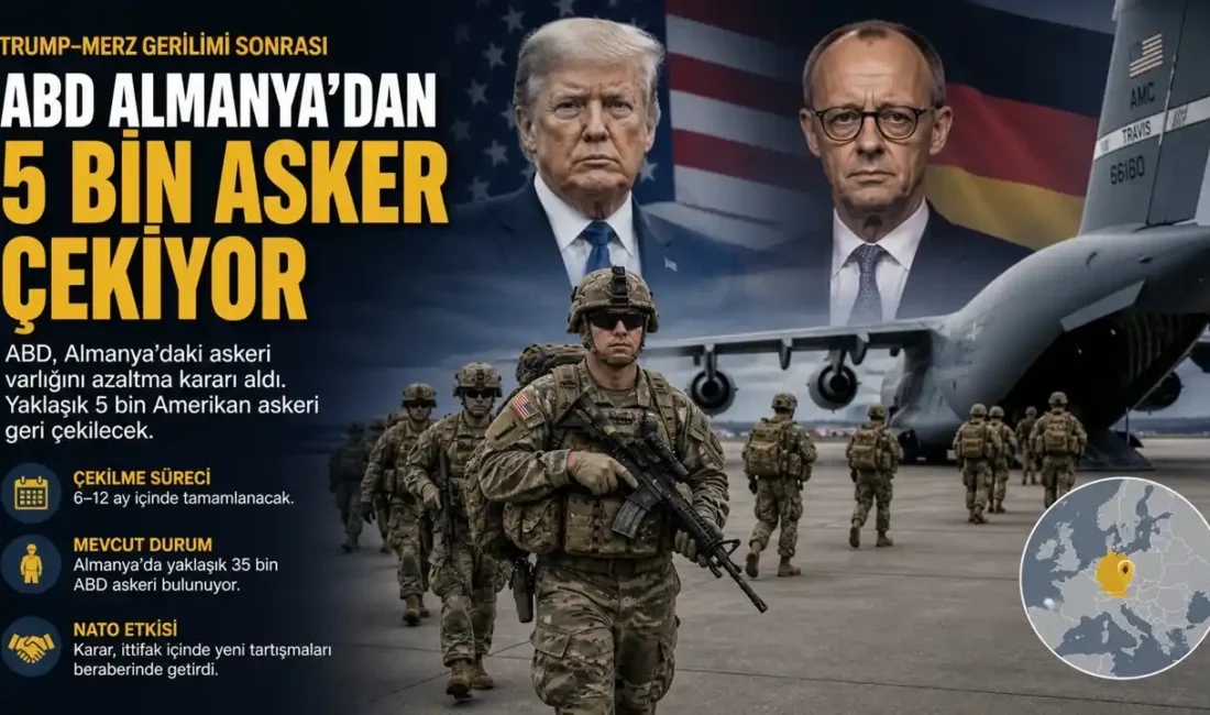 Özet: ABD, Almanya’daki askeri varlığını azaltma kararı aldı. Kararın, Başkan