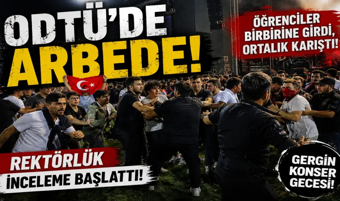 ODTÜ Bahar Şenliği kapsamında düzenlenen konser sırasında öğrenciler arasında arbede