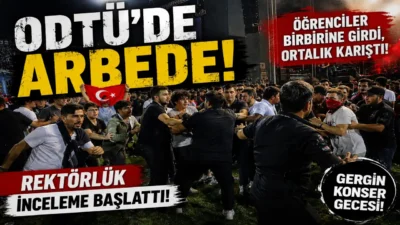 ODTÜ Bahar Şenliği kapsamında düzenlenen konser sırasında öğrenciler arasında arbede