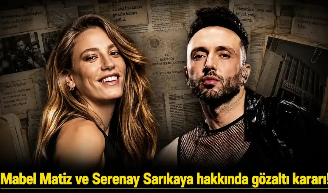 İstanbul’da yürütülen uyuşturucu soruşturması kapsamında aralarında Serenay Sarıkaya, Mabel Matiz,