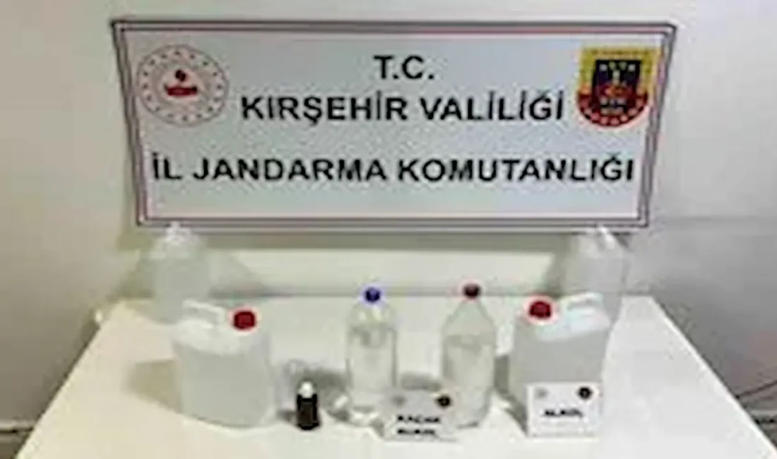 Kırşehir'de jandarma ekiplerinin düzenlediği operasyonda, kaçak alkol üretimi yaptığı belirlenen