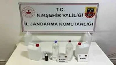Kırşehir'de jandarma ekiplerinin düzenlediği operasyonda, kaçak alkol üretimi yaptığı belirlenen