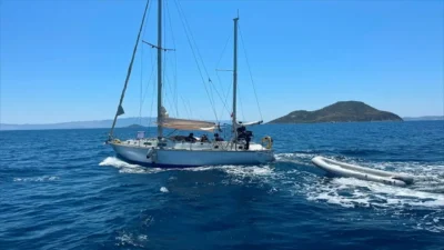 Muğla'nın Bodrum ilçesi açıklarında yasa dışı yollarla yurt dışına çıkmaya
