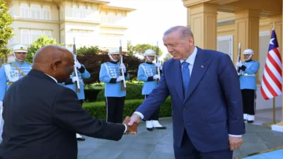 Cumhurbaşkanı Recep Tayyip Erdoğan, Liberya Cumhurbaşkanı Joseph Nyumah Boakai ile